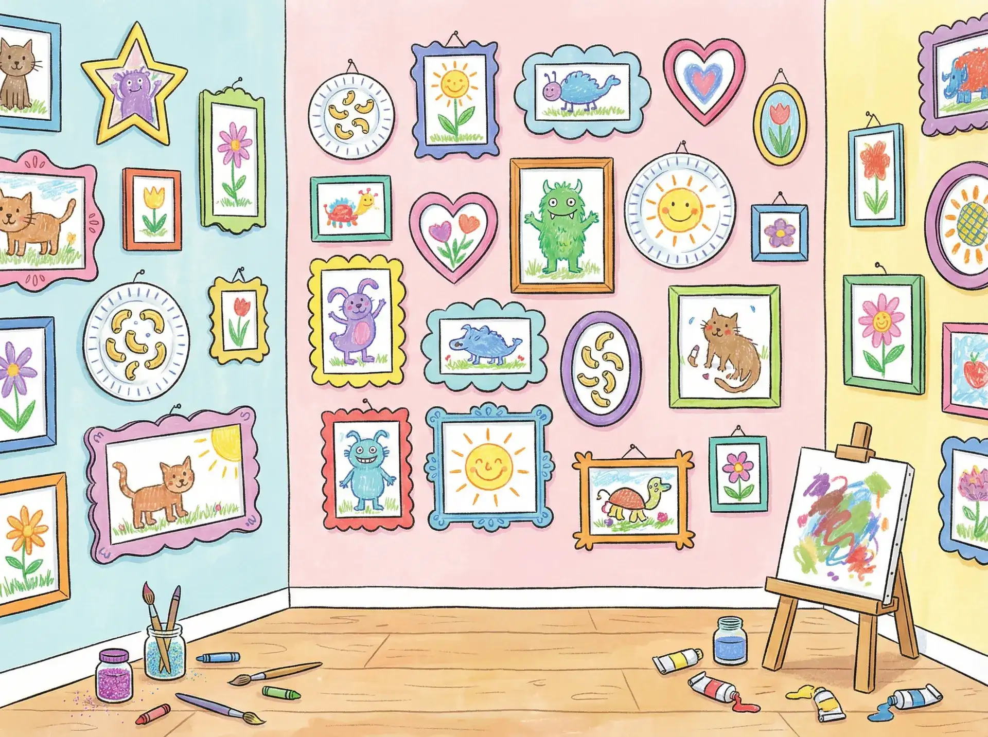 小朋友的彩色画作 - 荒村恶童 创意展示